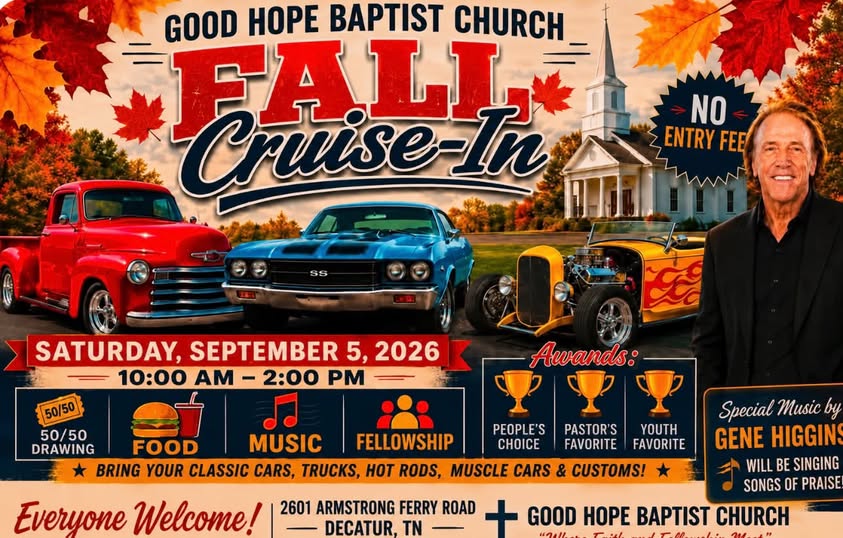 Good Hope Baptist Church Fall Cruise-In flyer