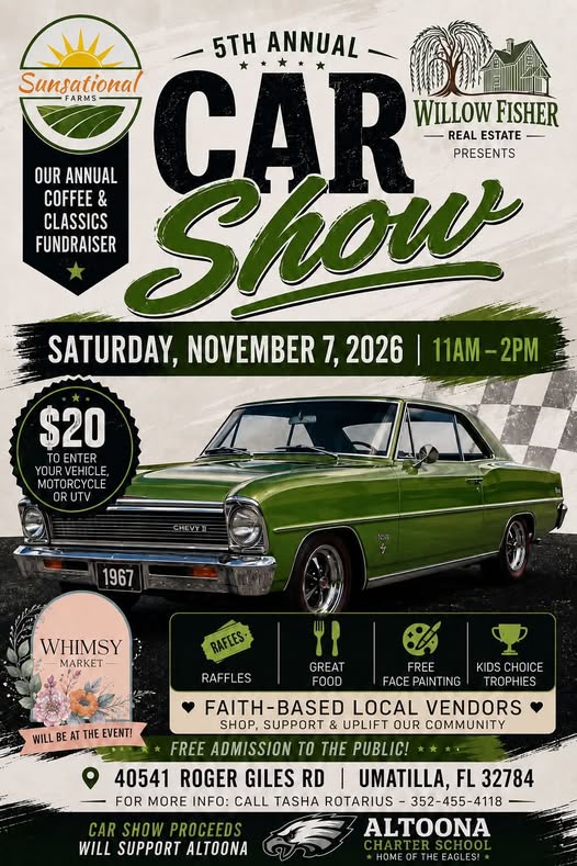 Flyer for 5th Annual Car Show