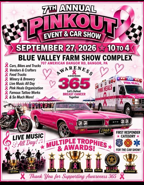 7th Annual Pinkout Event & Car Show flyer