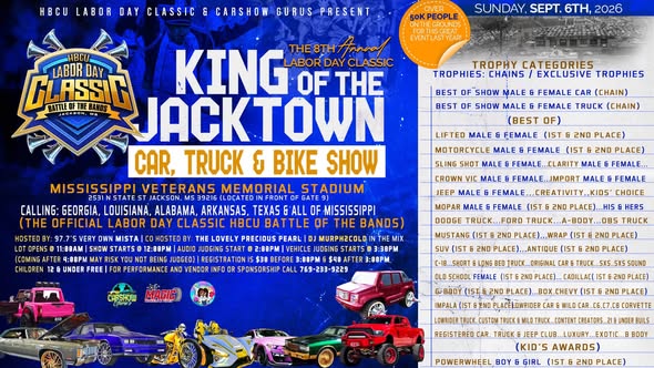 King of the Jacktown Car, Truck & Bike Show flyer