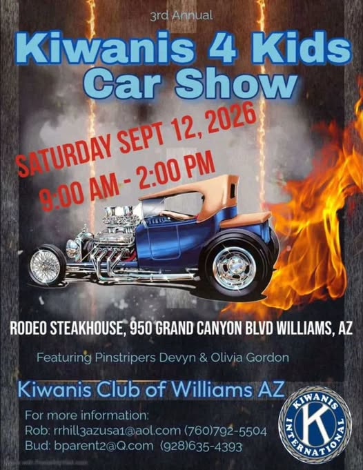 3rd Annual Kiwanis 4 Kids Car Show flyer