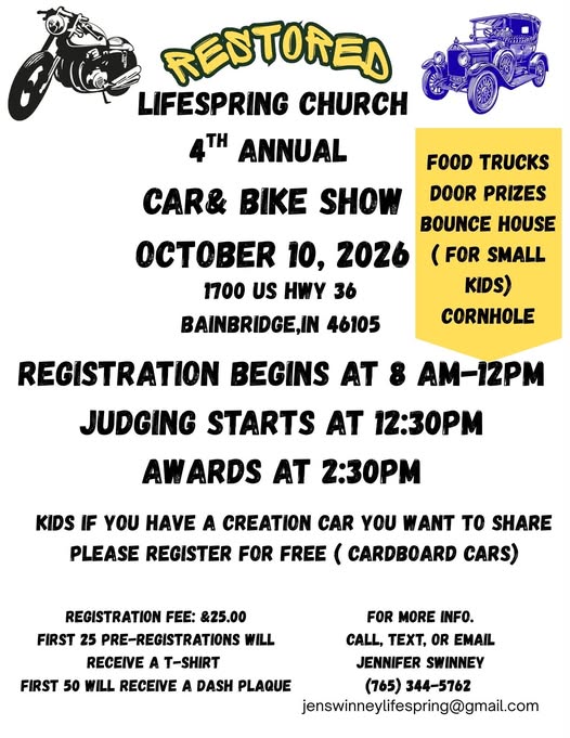 Flyer for 4th Annual Car & Bike Show