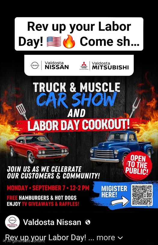 Truck & Muscle Car Show and Labor Day Cookout flyer