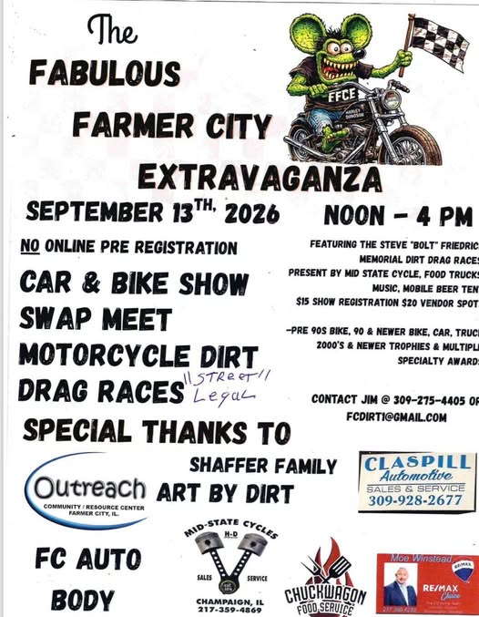 The Fabulous Farmer City Extravaganza flyer