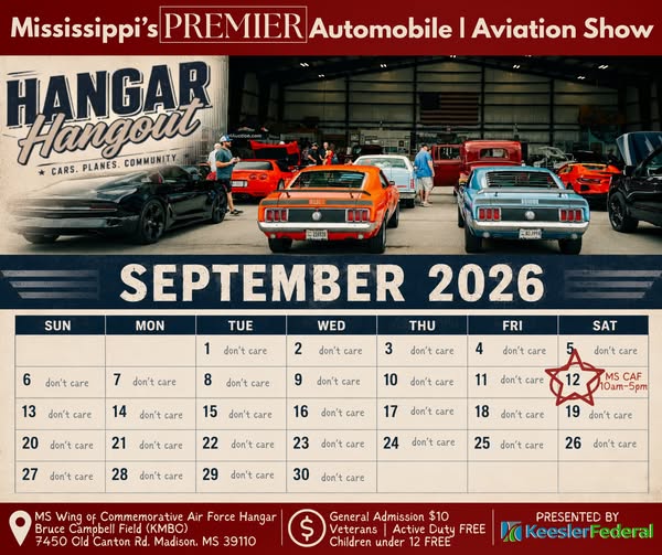 Mississippi's PREMIER Automobile | Aviation Show flyer