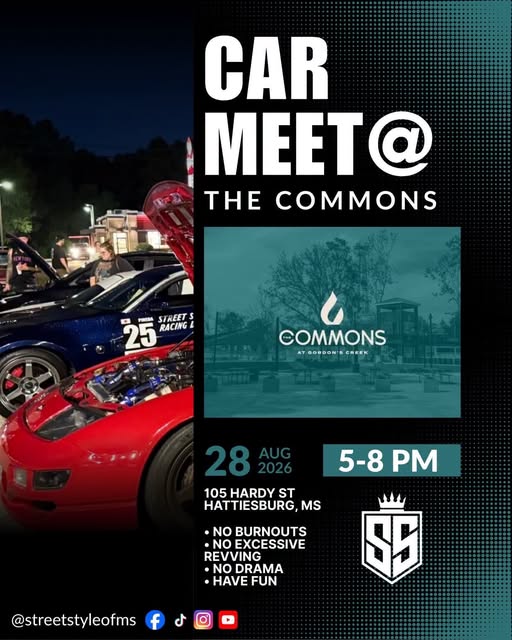 Car Meet @ The Commons flyer