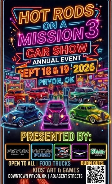 Hot Rods on a Mission 3 Car Show flyer