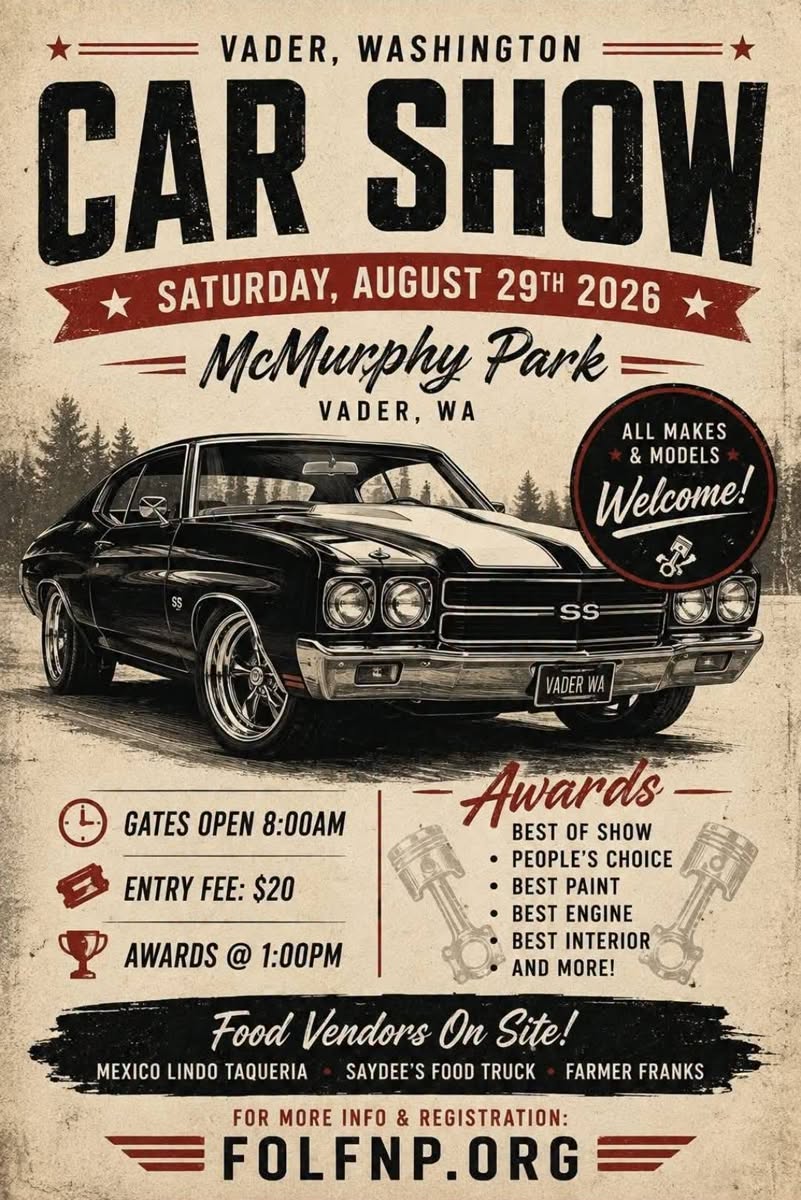 Vader, Washington Car Show flyer