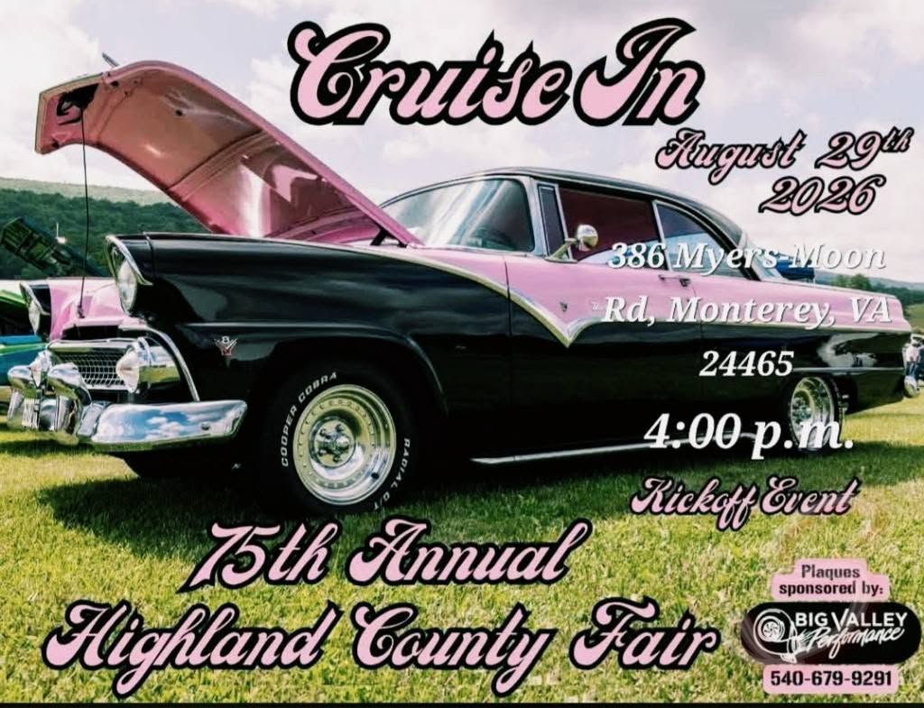 75th Annual Highland County Fair - Cruize In flyer