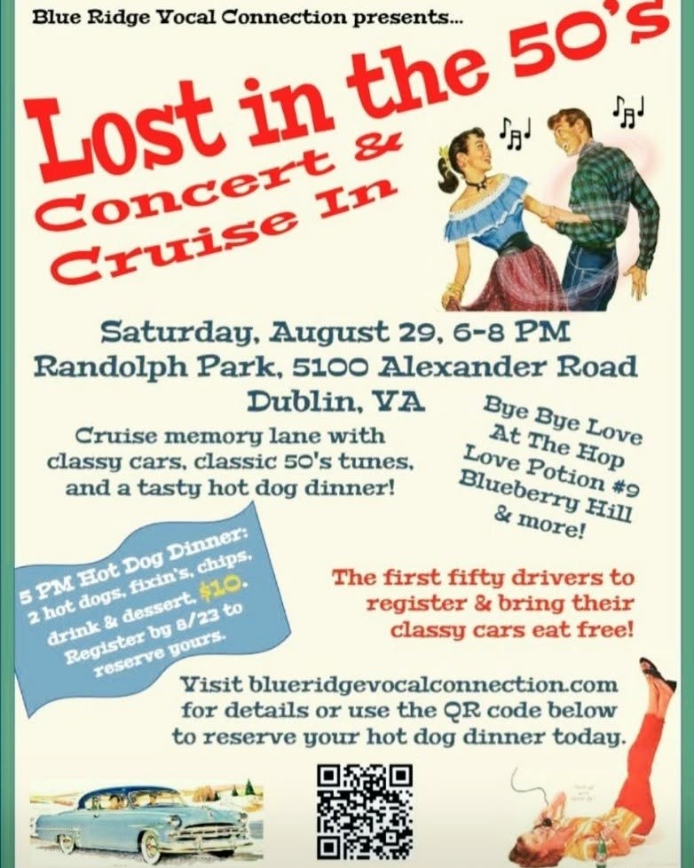 Lost in the 50's Concert & Cruise In flyer