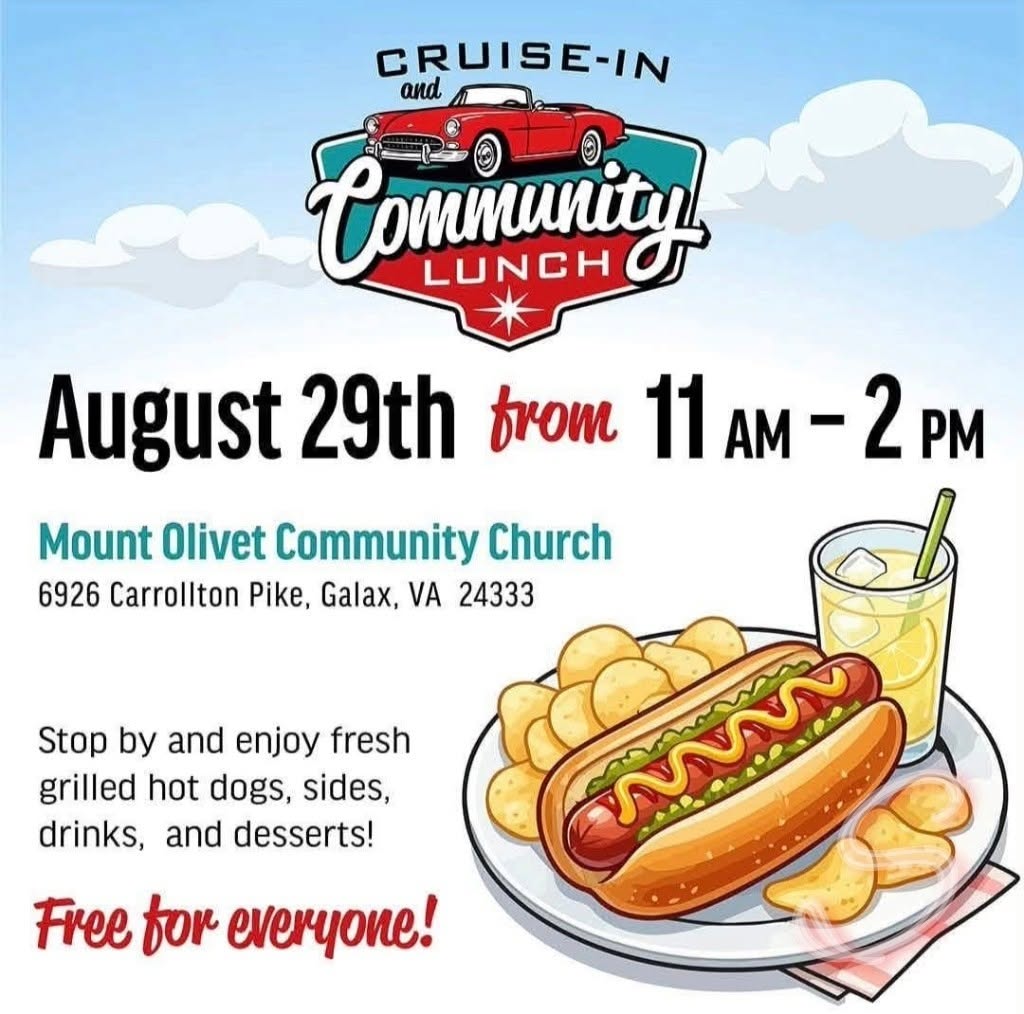 Cruise-In and Community Lunch flyer