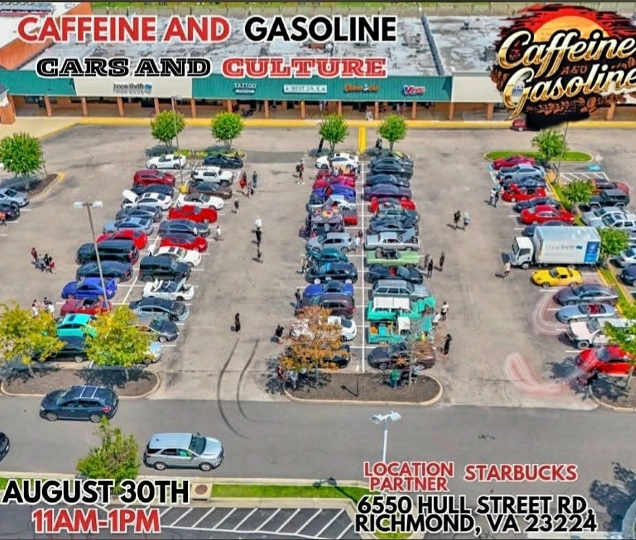 Caffeine and Gasoline - Cars and Culture flyer