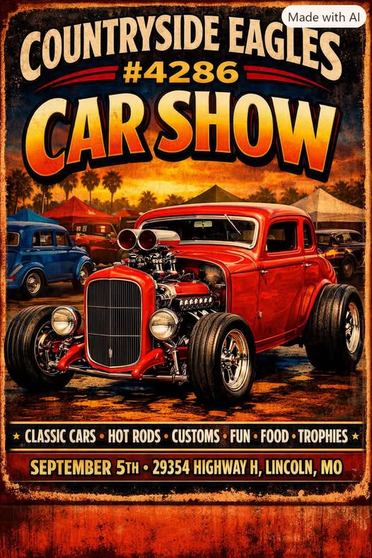 Countryside Eagles #4286 Car Show flyer