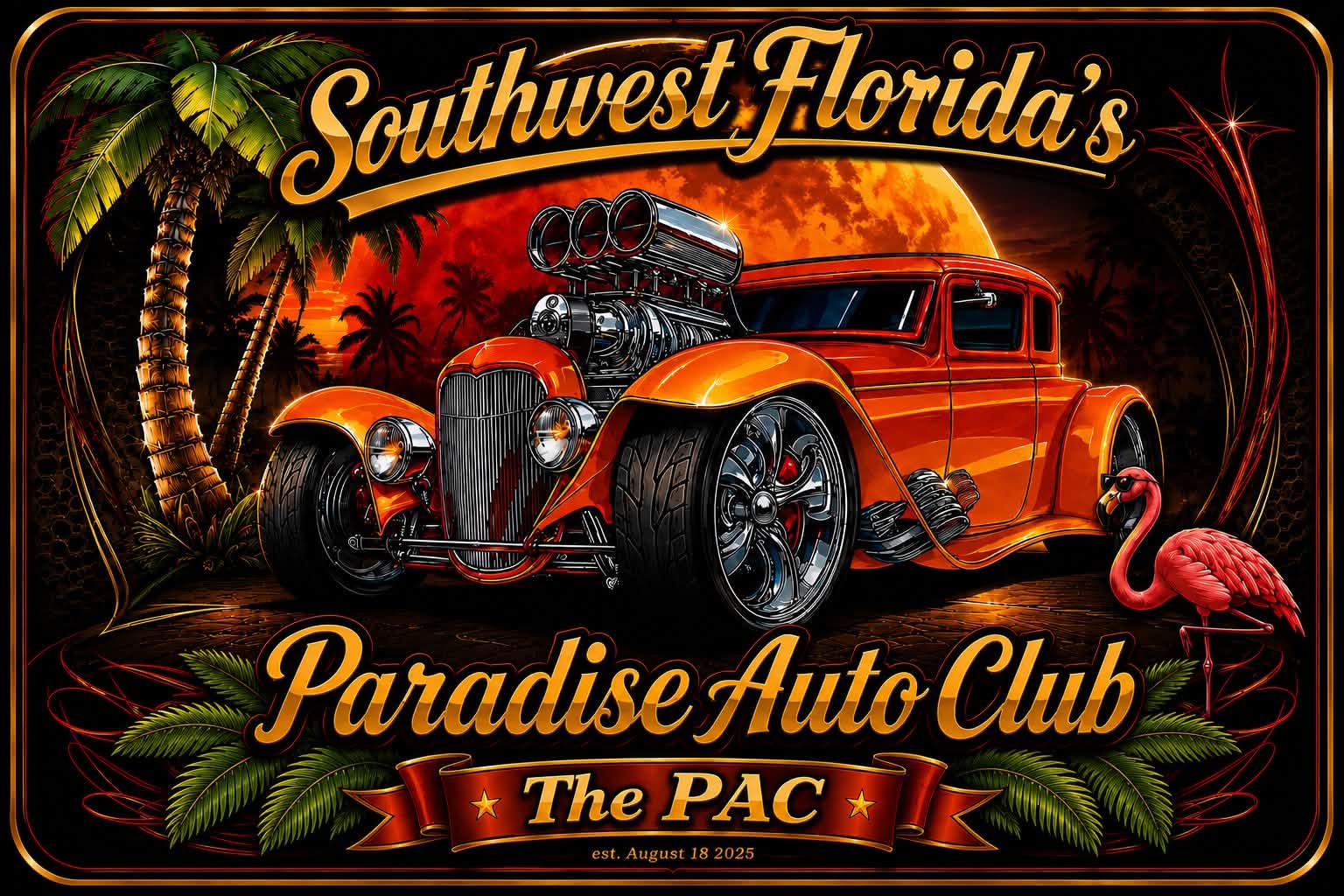 Flyer for Southwest Florida's Paradise Auto Club