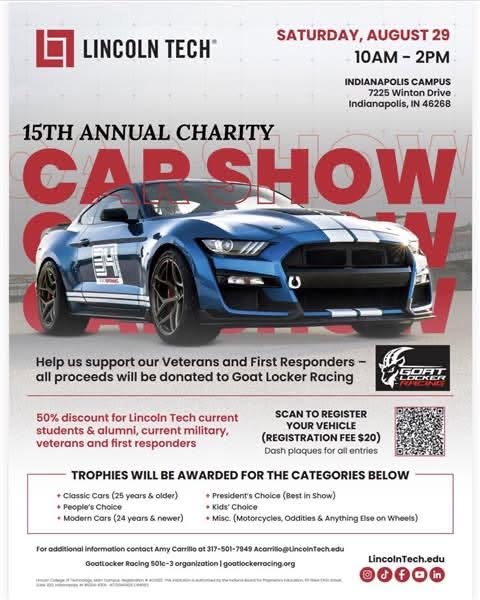 15th Annual Charity Car Show flyer