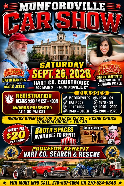Munfordville Car Show flyer