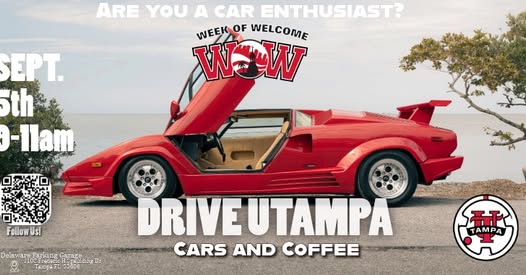 Drive uTampa Cars and Coffee flyer