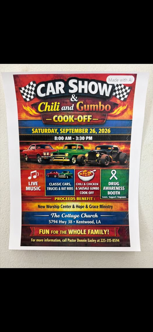 Car Show & Chili and Gumbo Cook-Off flyer