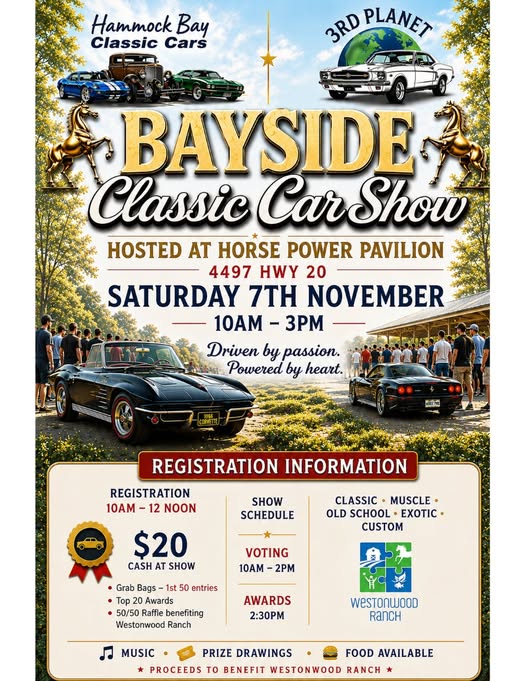 Flyer for Bayside Classic Car Show