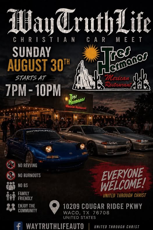 WayTruthLife Christian Car Meet flyer
