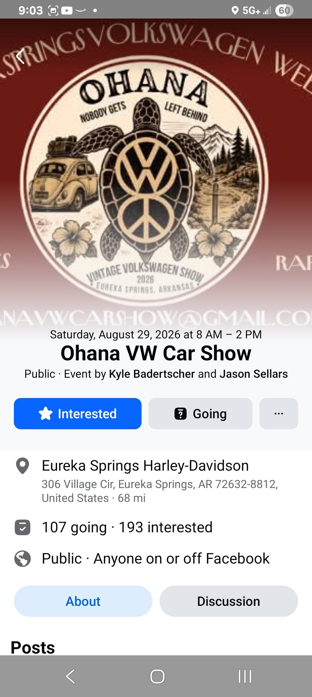 Ohana VW Car Show flyer