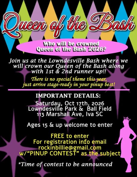 Flyer for Queen of the Bash 2026