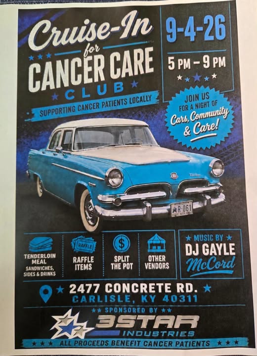 Cruise-In for Cancer Care flyer