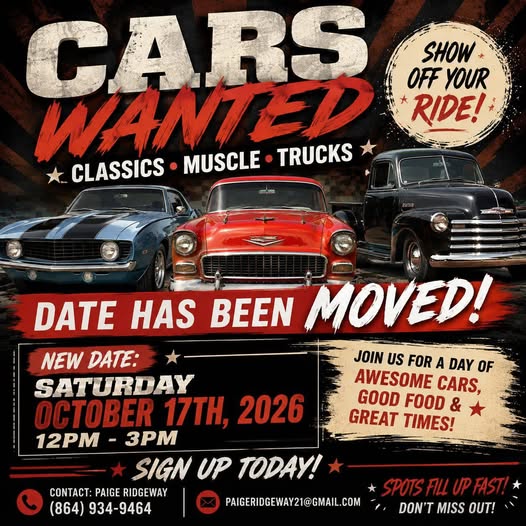 Flyer for Cars Wanted - Classics, Muscle, Trucks