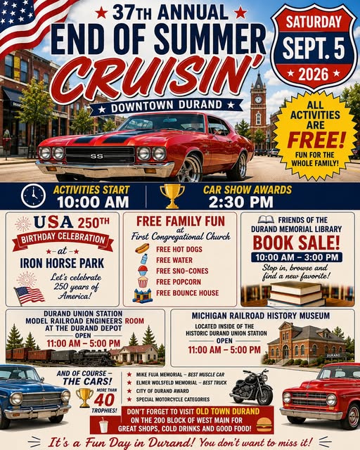 37th Annual End of Summer Cruisin' flyer