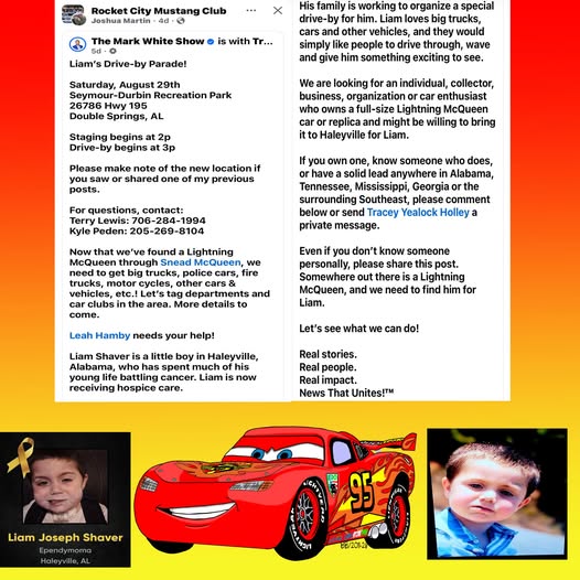 Liam's Drive-by Parade flyer