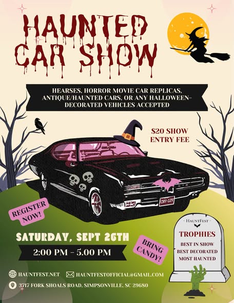 Haunted Car Show flyer
