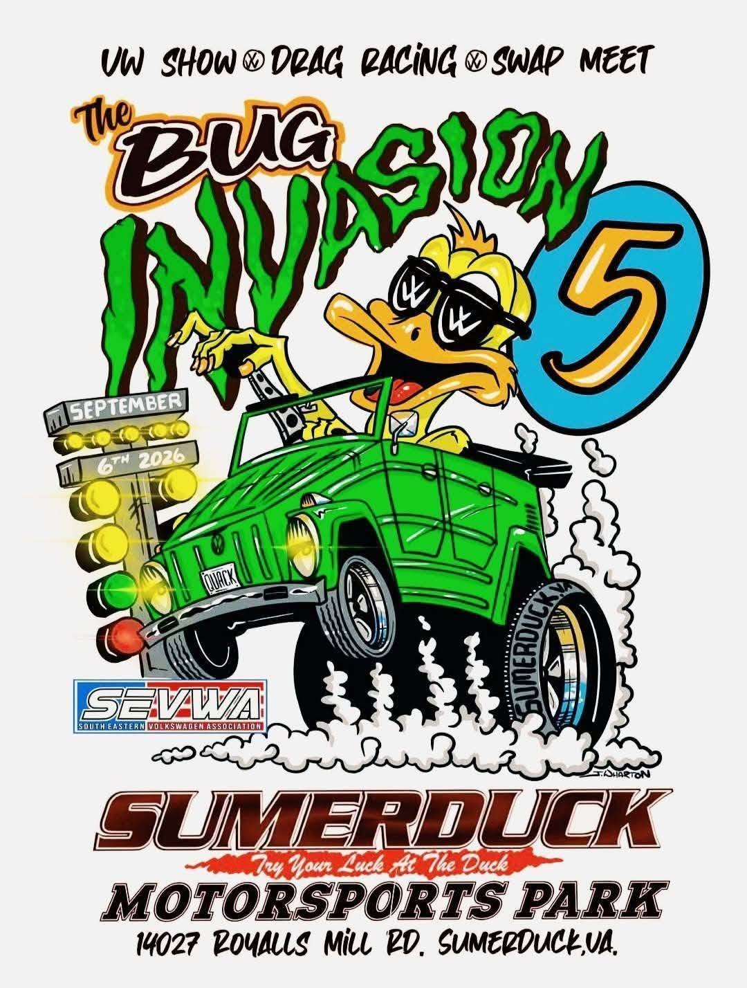 The Bug Indy Show Drag Racing Swap Meet flyer
