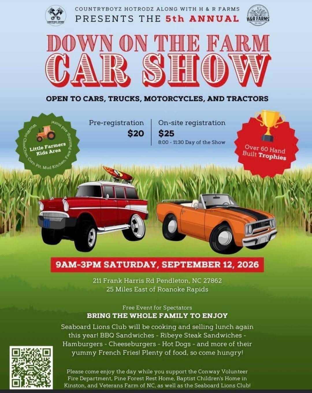 5th Annual Down on the Farm Car Show flyer