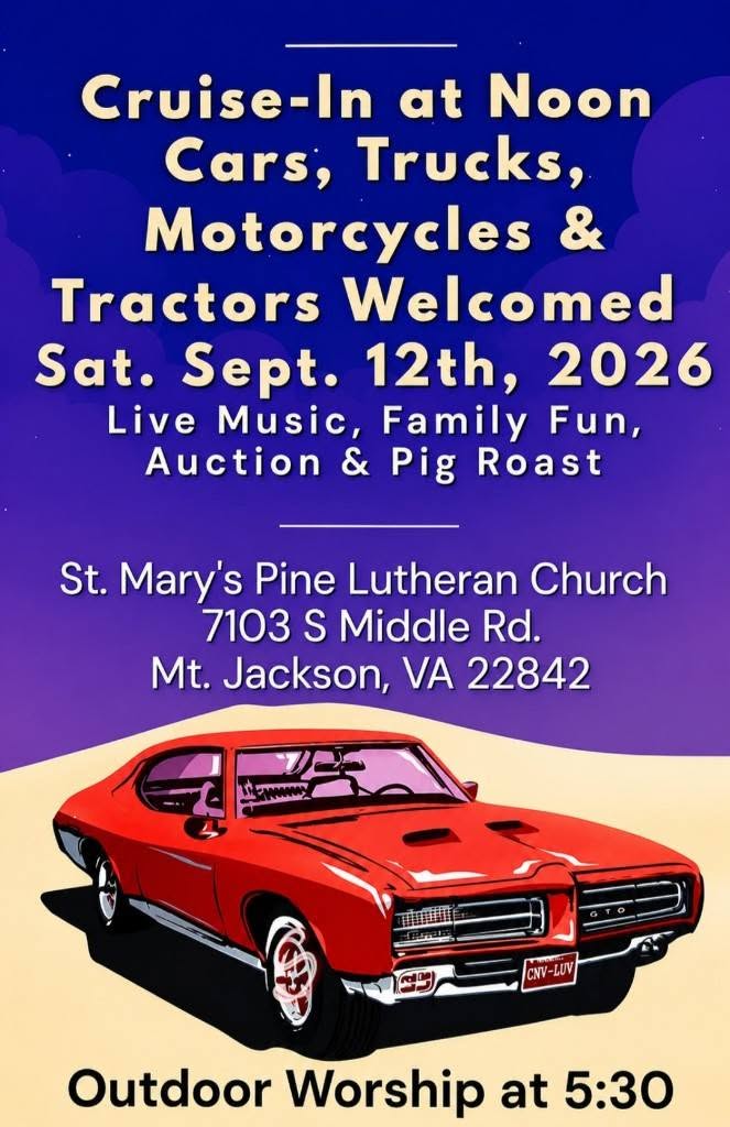 Cruise-In at Noon Cars, Trucks, Motorcycles & Tractors flyer