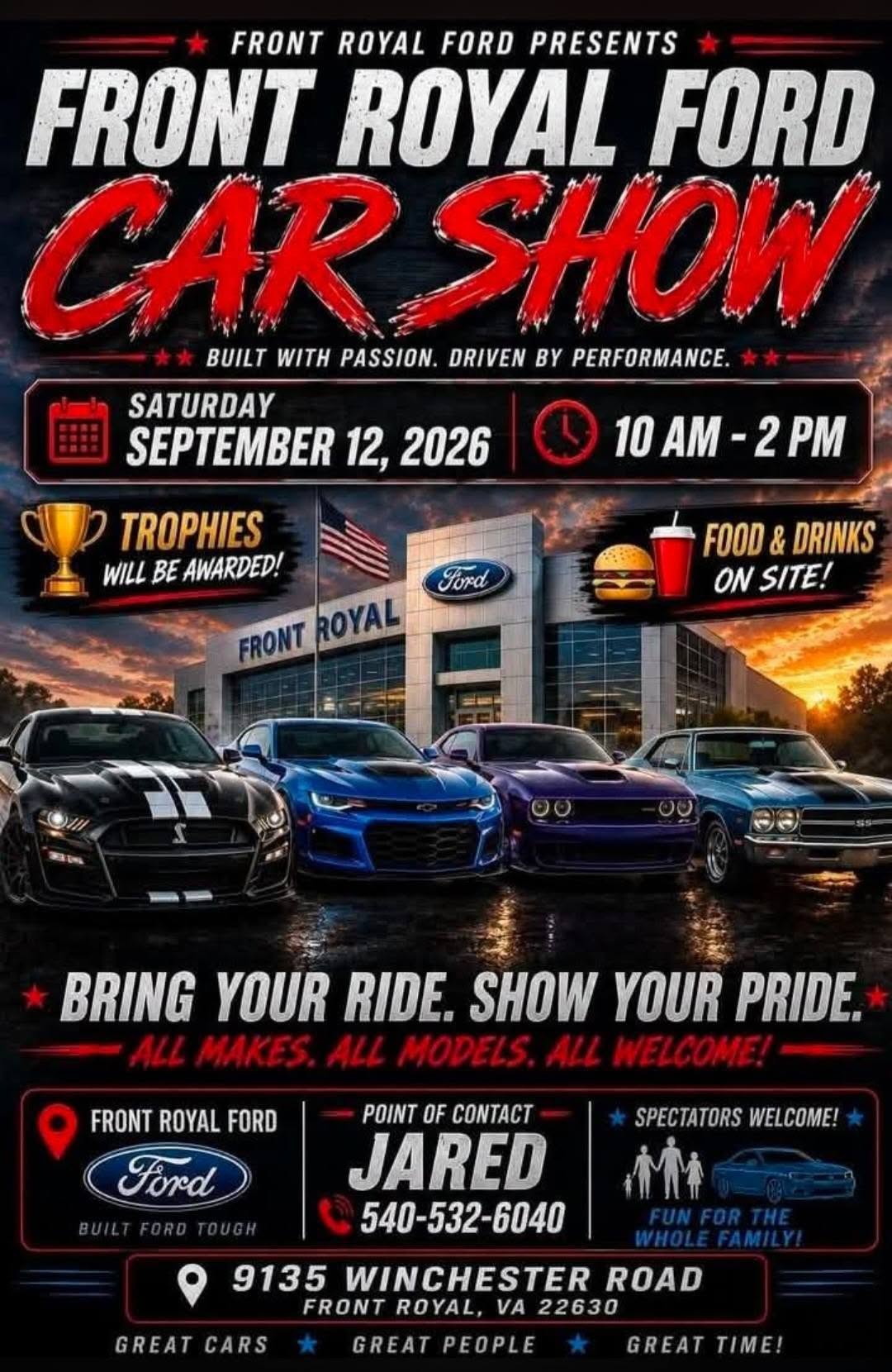 Front Royal Ford Car Show flyer