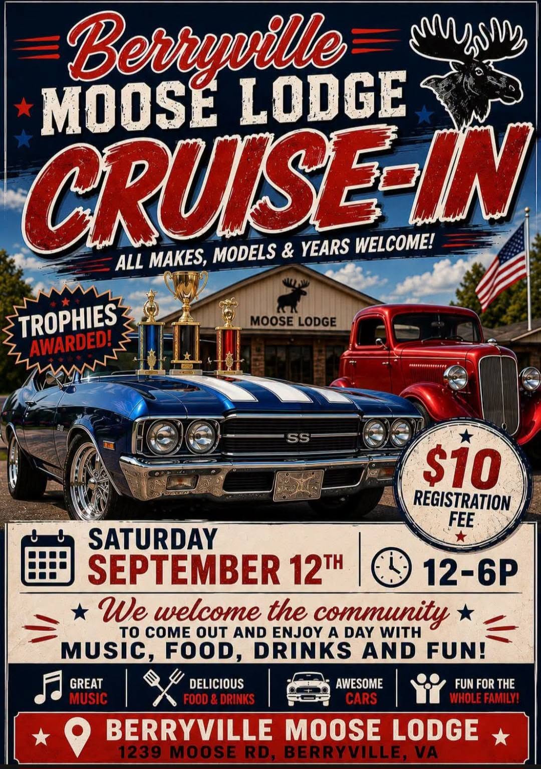 Berryville Moose Lodge Cruise-In flyer