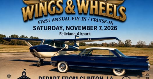 Flyer for Wings & Wheels First Annual Fly-In / Cruise-In