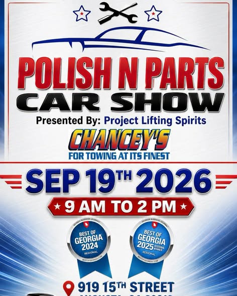 Polish N Parts Car Show flyer