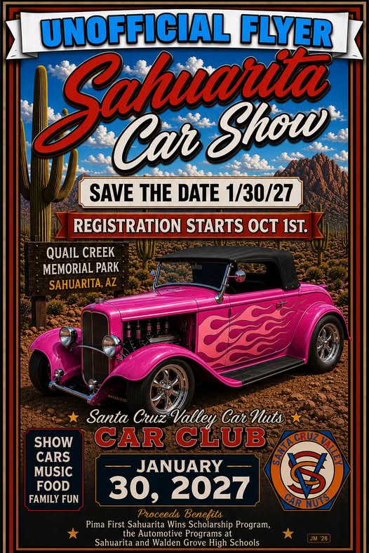 Flyer for Sahuarita Car Show