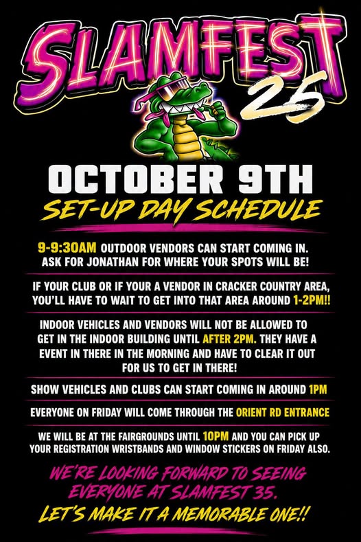 Flyer for SLAMFEST 25