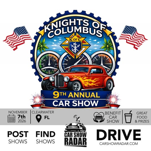 Flyer for Knights of Columbus 9th Annual Car Show