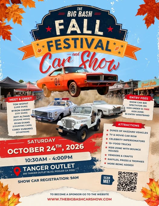 Flyer for The Big Bash Fall Festival and Car Show