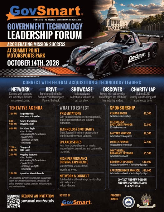 Flyer for Government Technology Leadership Forum