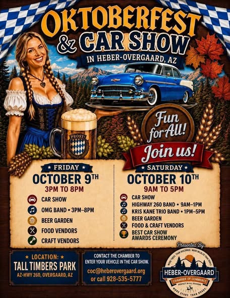 Flyer for Oktoberfest & Car Show