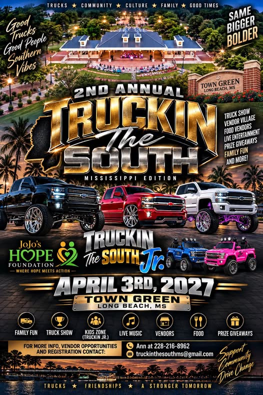 Flyer for 2nd Annual Truckin' The South Mississippi Edition