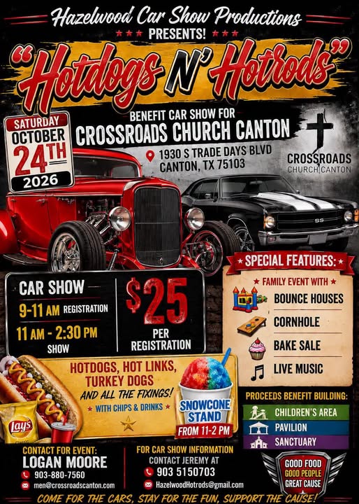 Flyer for Hotdogs N' Hotroads