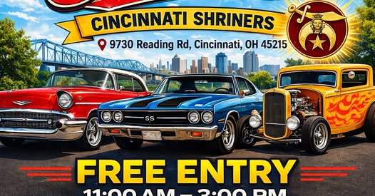 Flyer for Cincinnati Shriners Car Show