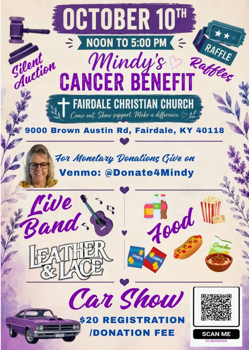 Flyer for Mindy's Cancer Benefit