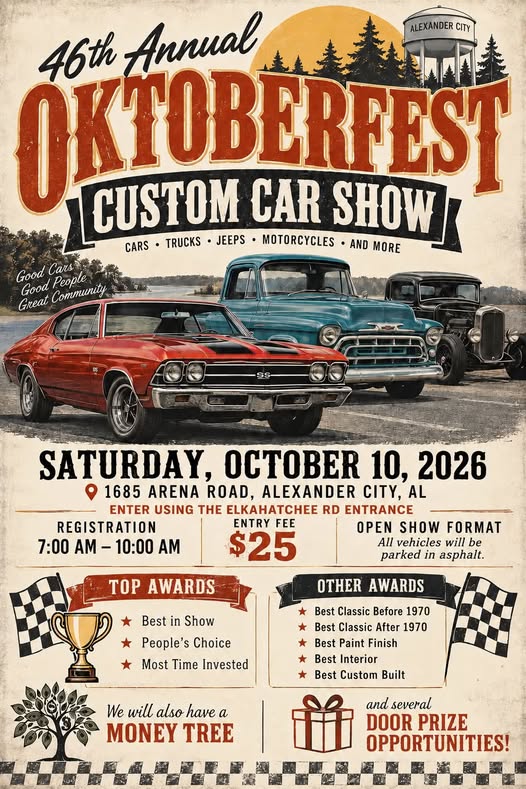 Flyer for 46th Annual Oktoberfest Custom Car Show