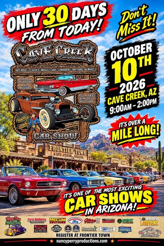 Flyer for Cave Creek Car Show